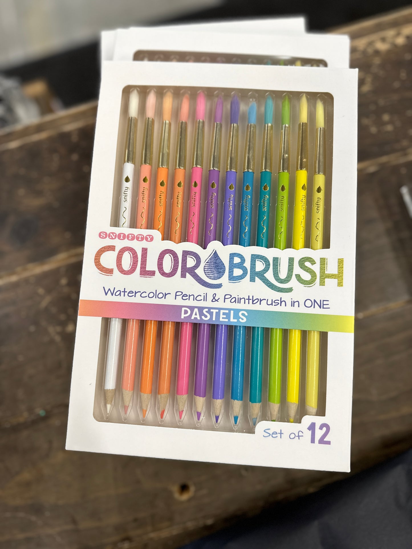 Watercolor Pencil & Paintbrush - Bright or Pastel