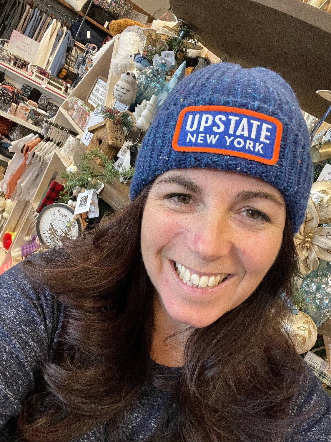 Blue Fleck Upstate Knit Beanie