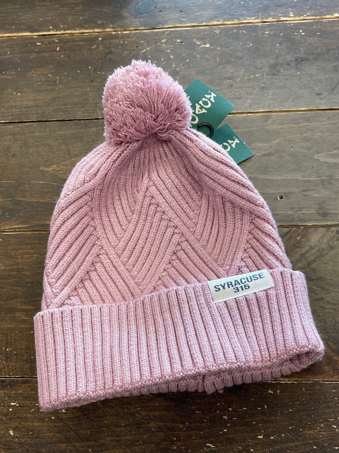 Dusty Rose Syracuse Pom Hat