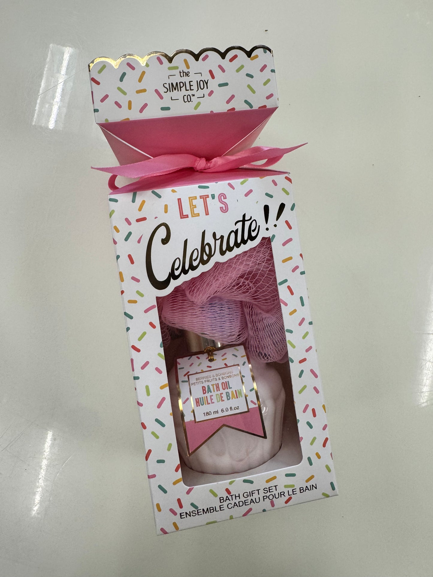 Let's Celebrate Bath Oil & Sponge