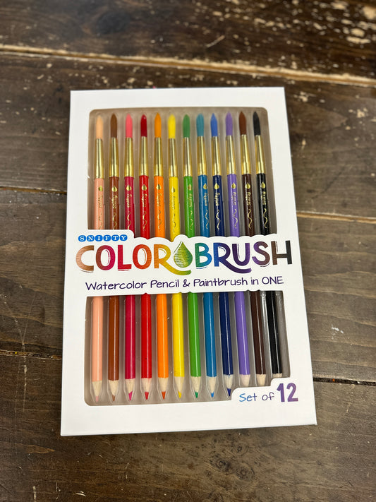 Watercolor Pencil & Paintbrush - Bright or Pastel
