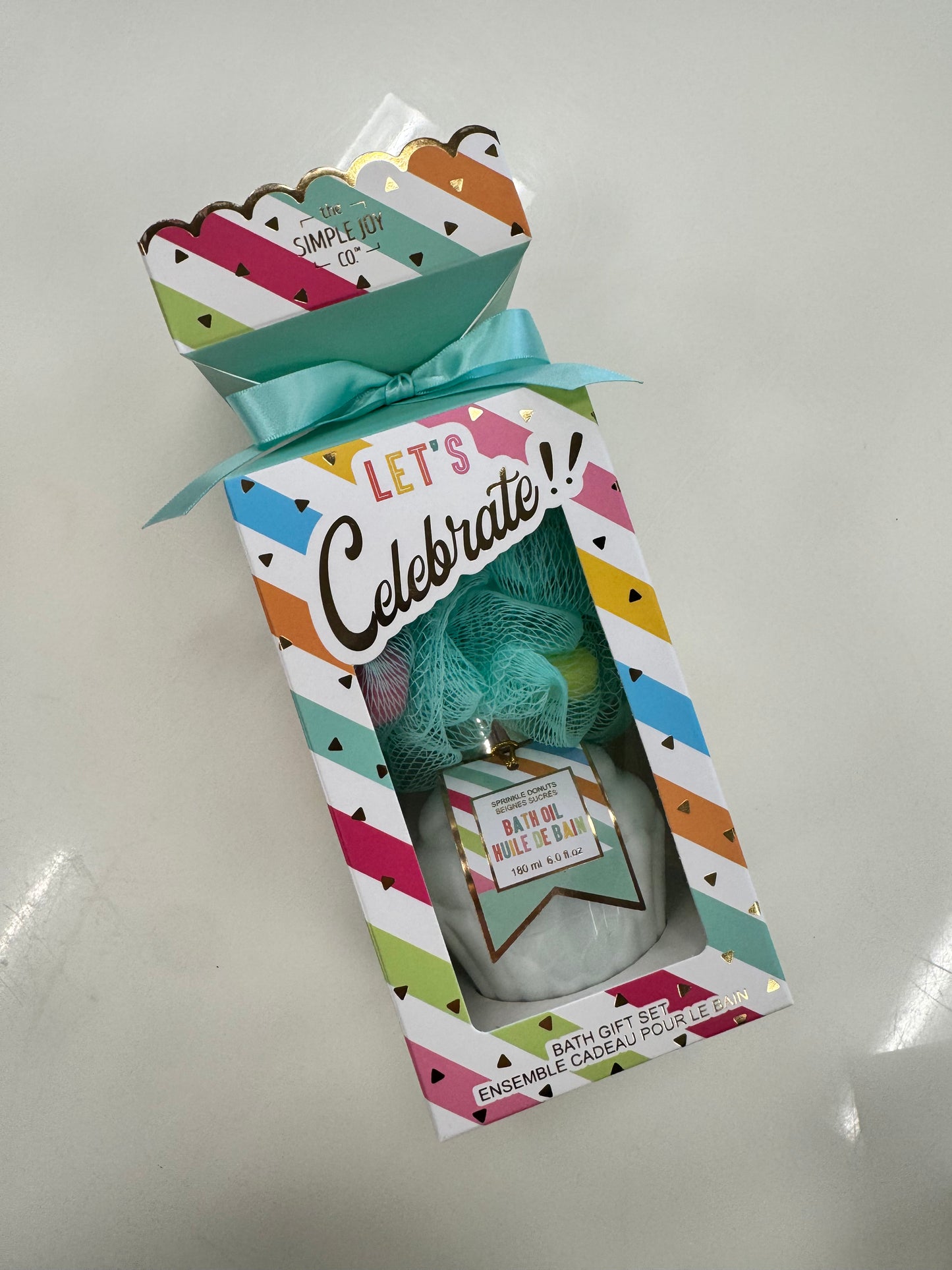 Let's Celebrate Bath Oil & Sponge