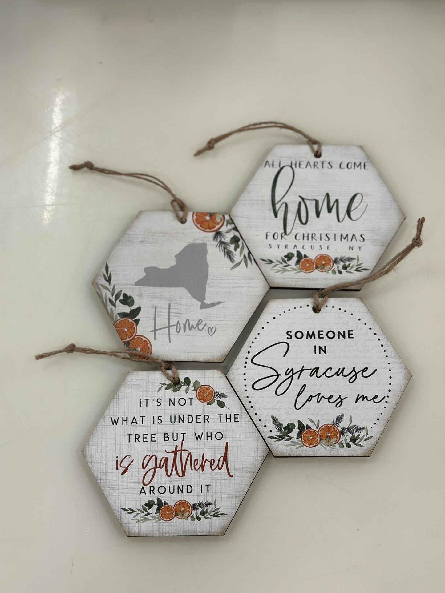 Syracuse Sweet Oranges Christmas Ornaments