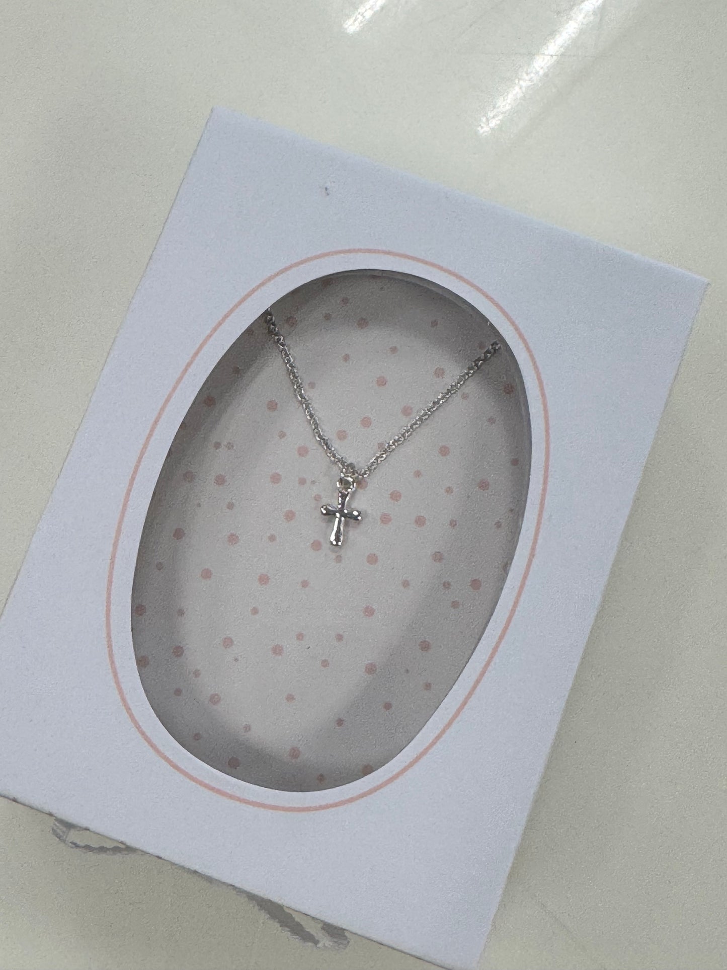 Boxed Cross Necklace