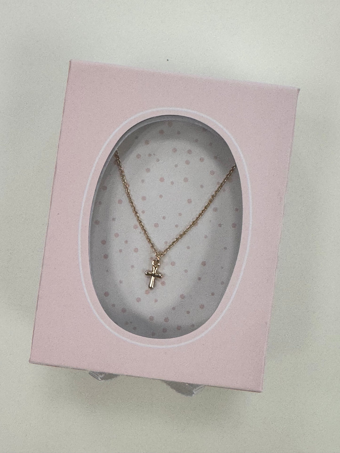 Boxed Cross Necklace