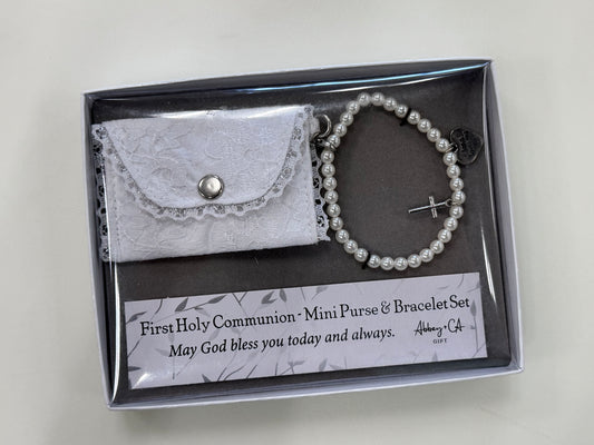First Holy Communion - Mini Purse & Bracelet Set