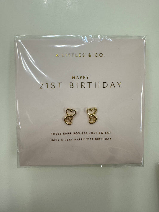 21st Birthday Earrings