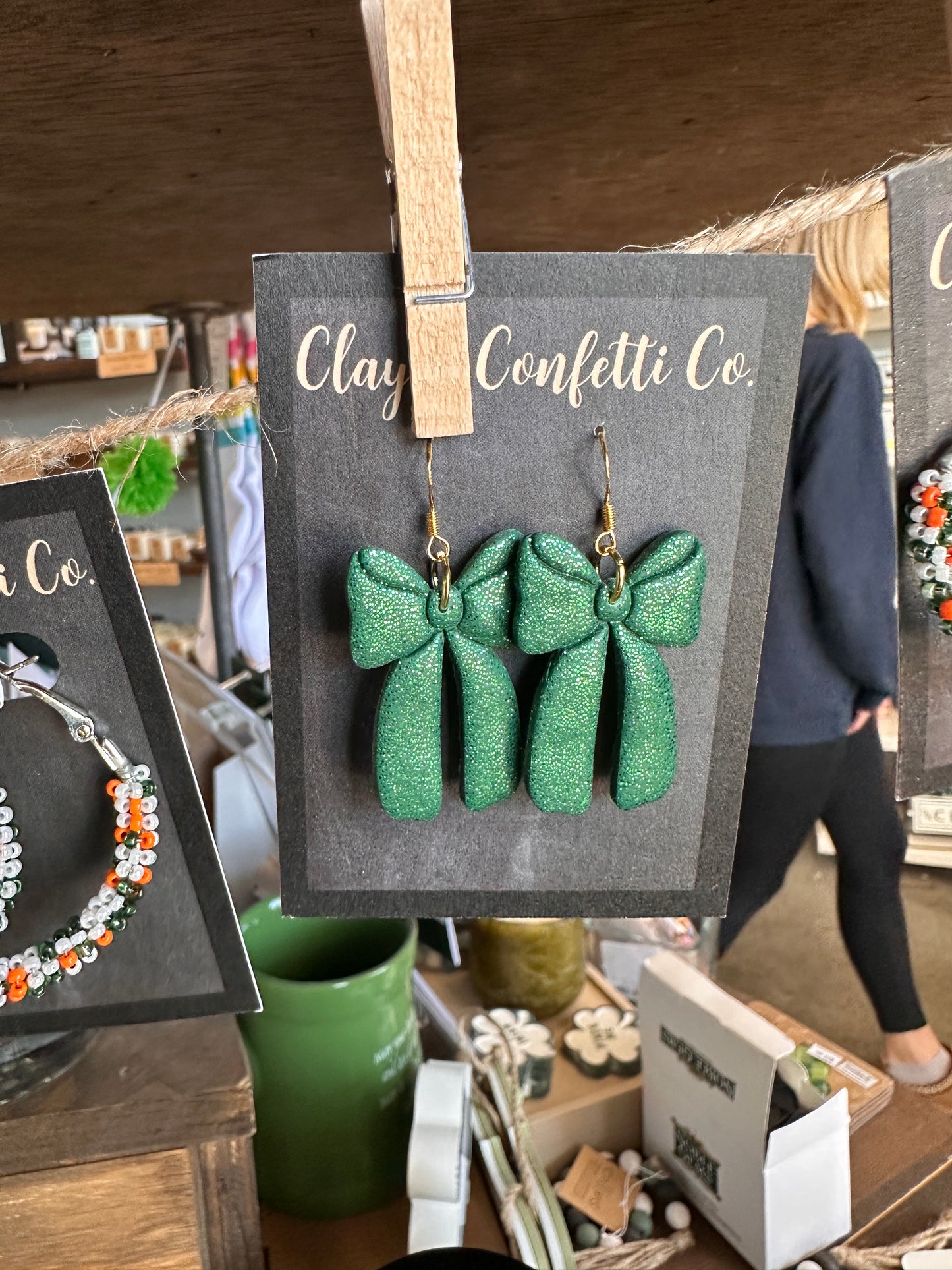 Green Bow Dangle