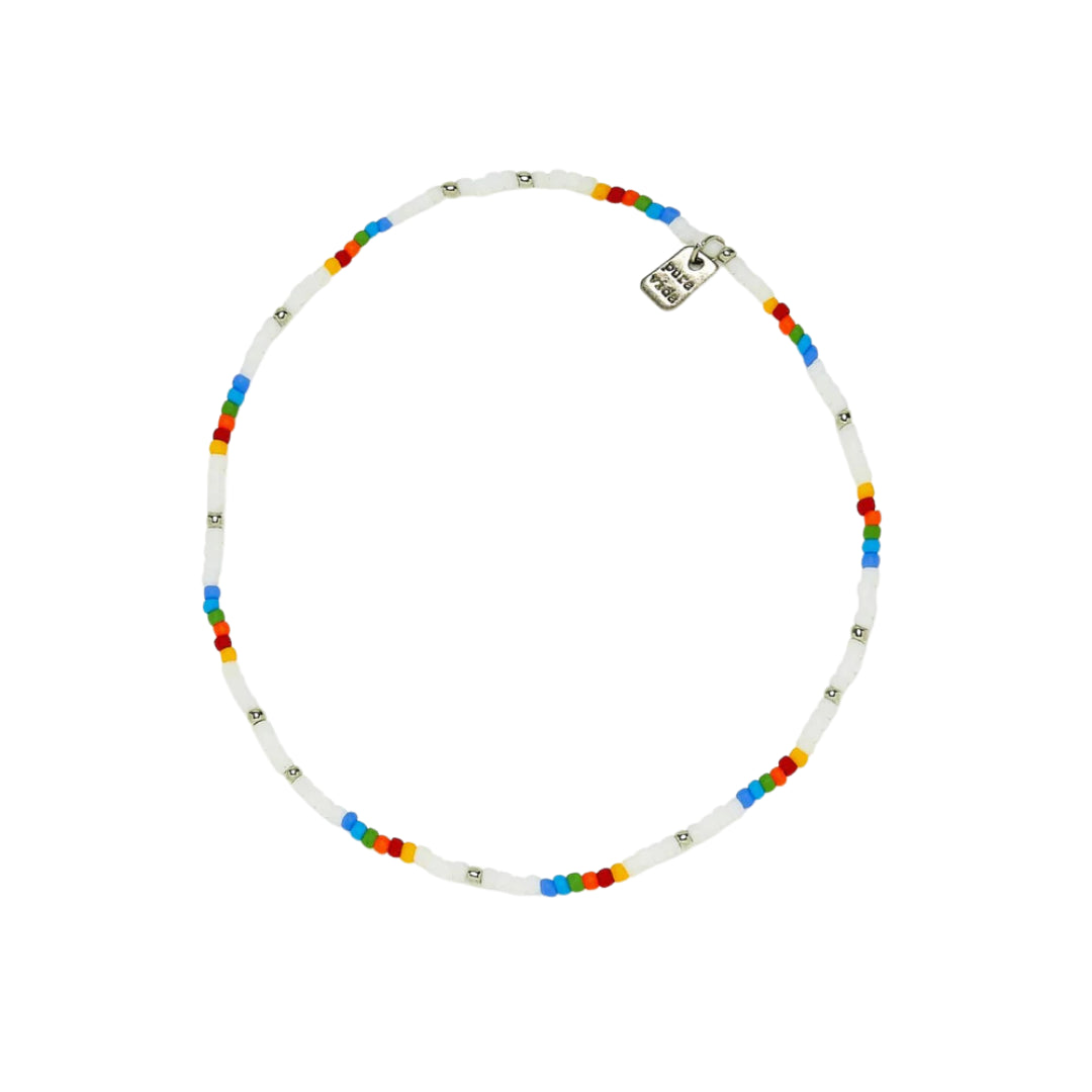 Rainbow Seed Bead Anklet