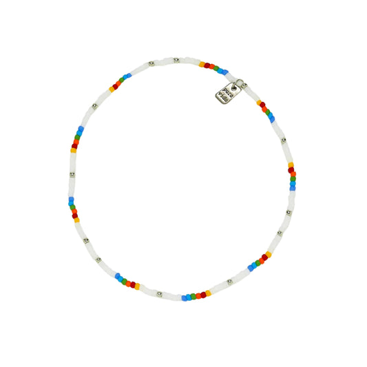 Rainbow Seed Bead Anklet