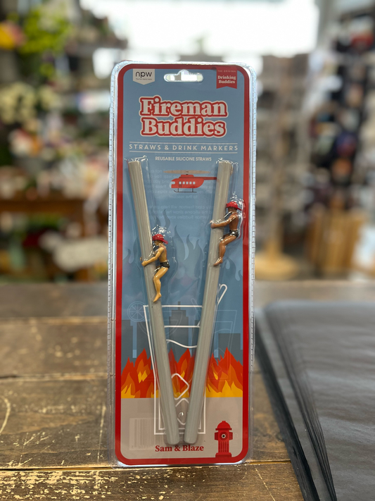 Fireman Buddies Straws & Drink Markers
