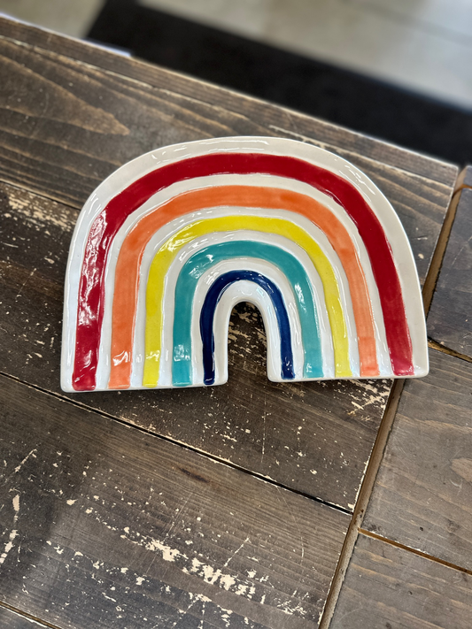 Rainbow Ceramic Plate