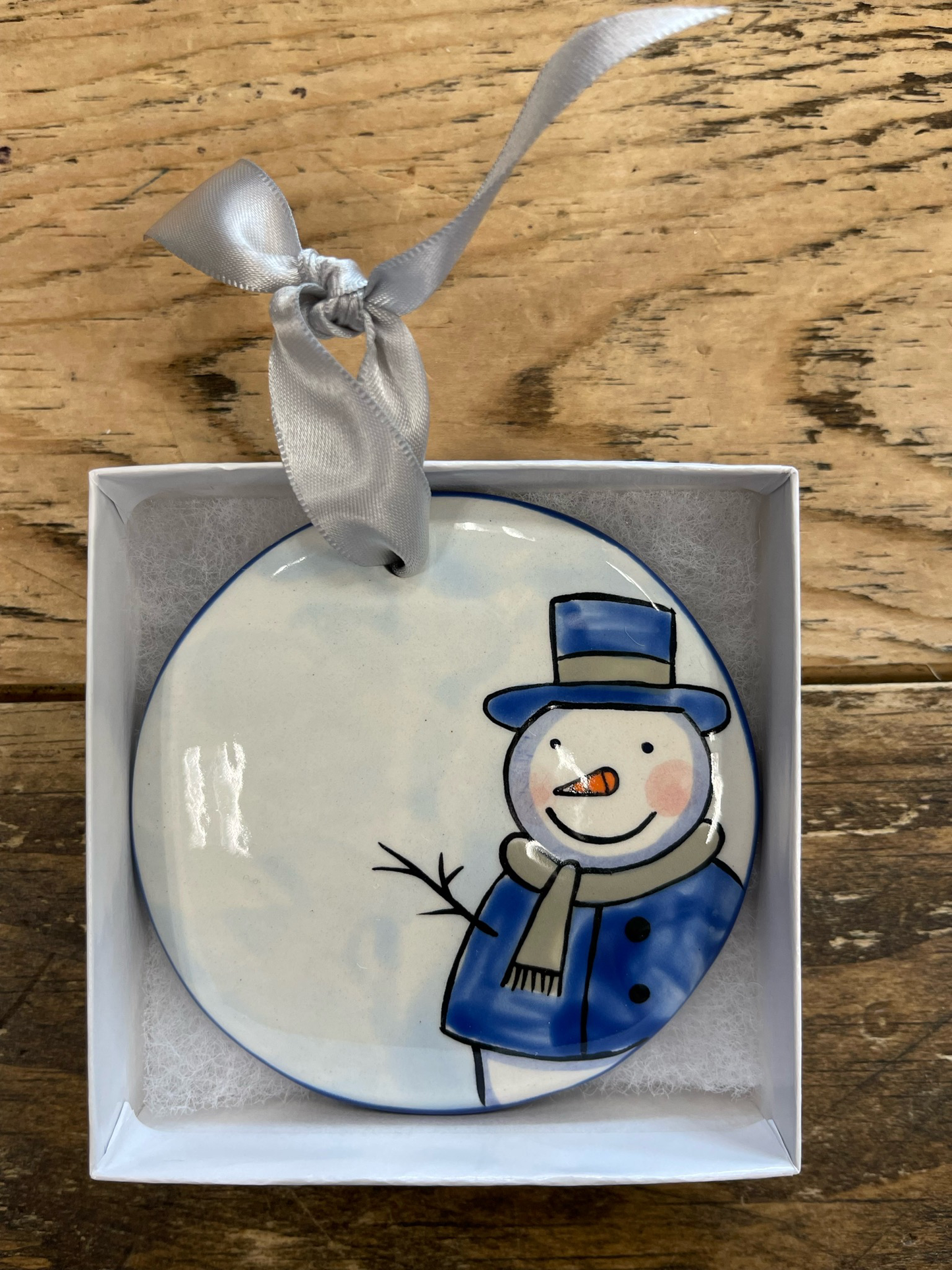 Classic Blue Snowman
