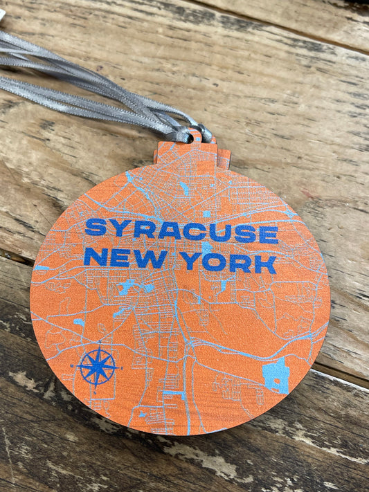 Syracuse, NY Map Ornament