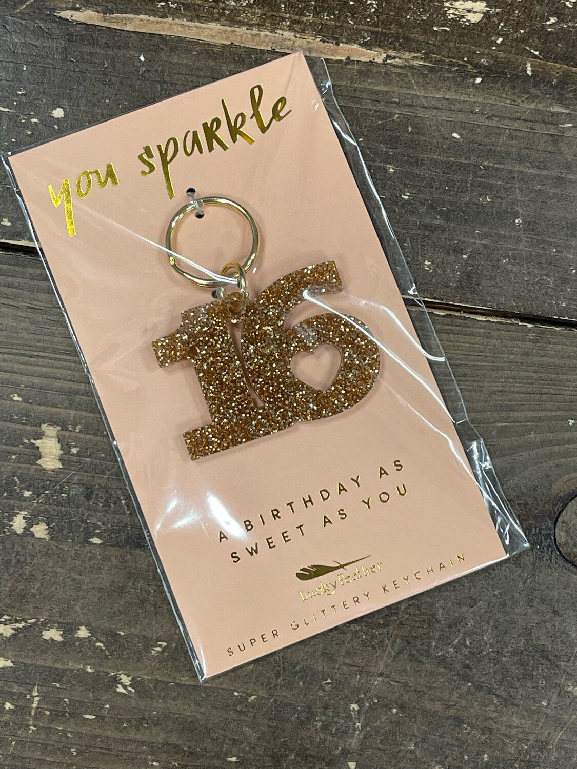 You Sparkle "16" Birthday Keychain