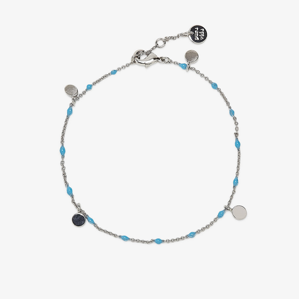 Silver & Blue Anklet