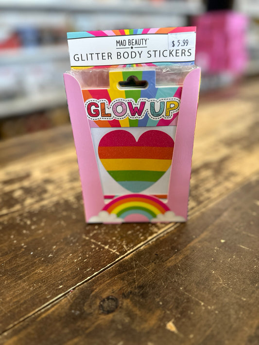 Rainbow Glitter Body Stickers