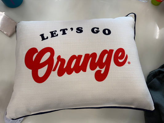 Let's Go Orange Lumbar- Pillow