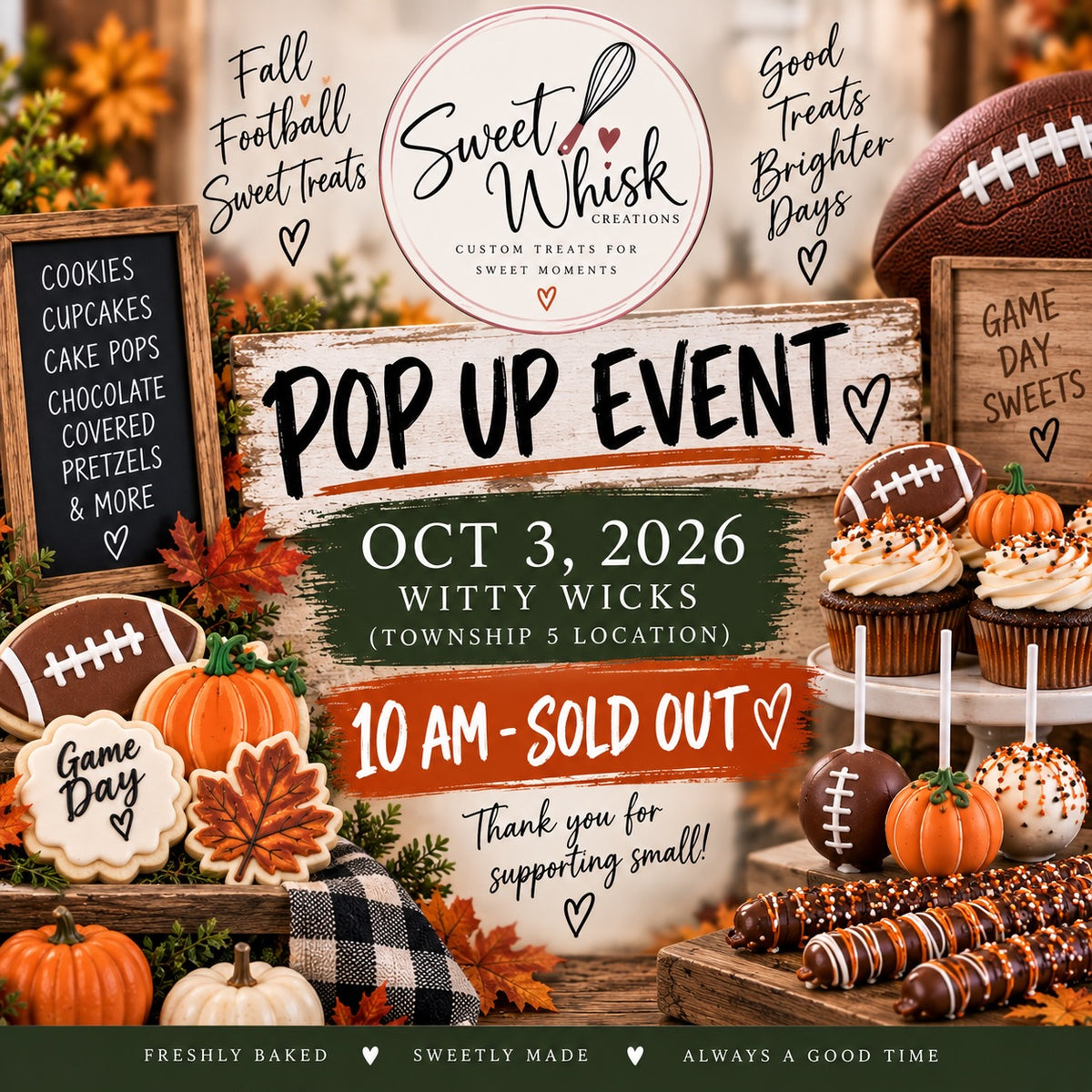 Sweet Whisk Pop Up @ Witty Wicks!