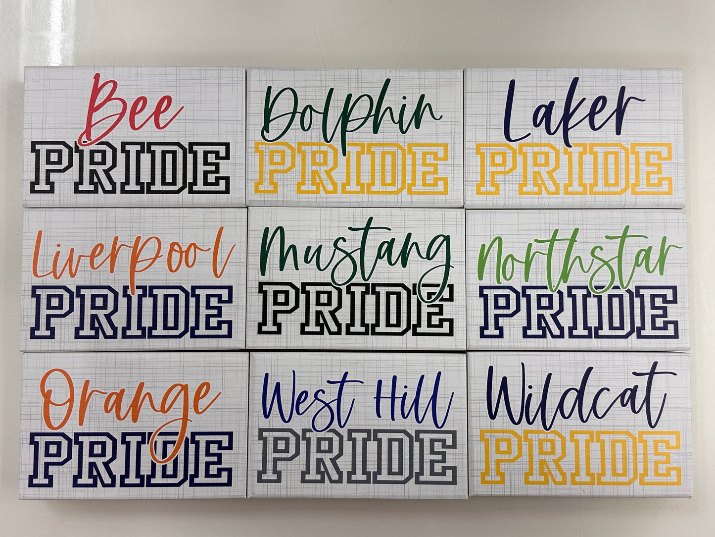 School Pride Block  - Pick your School Sign