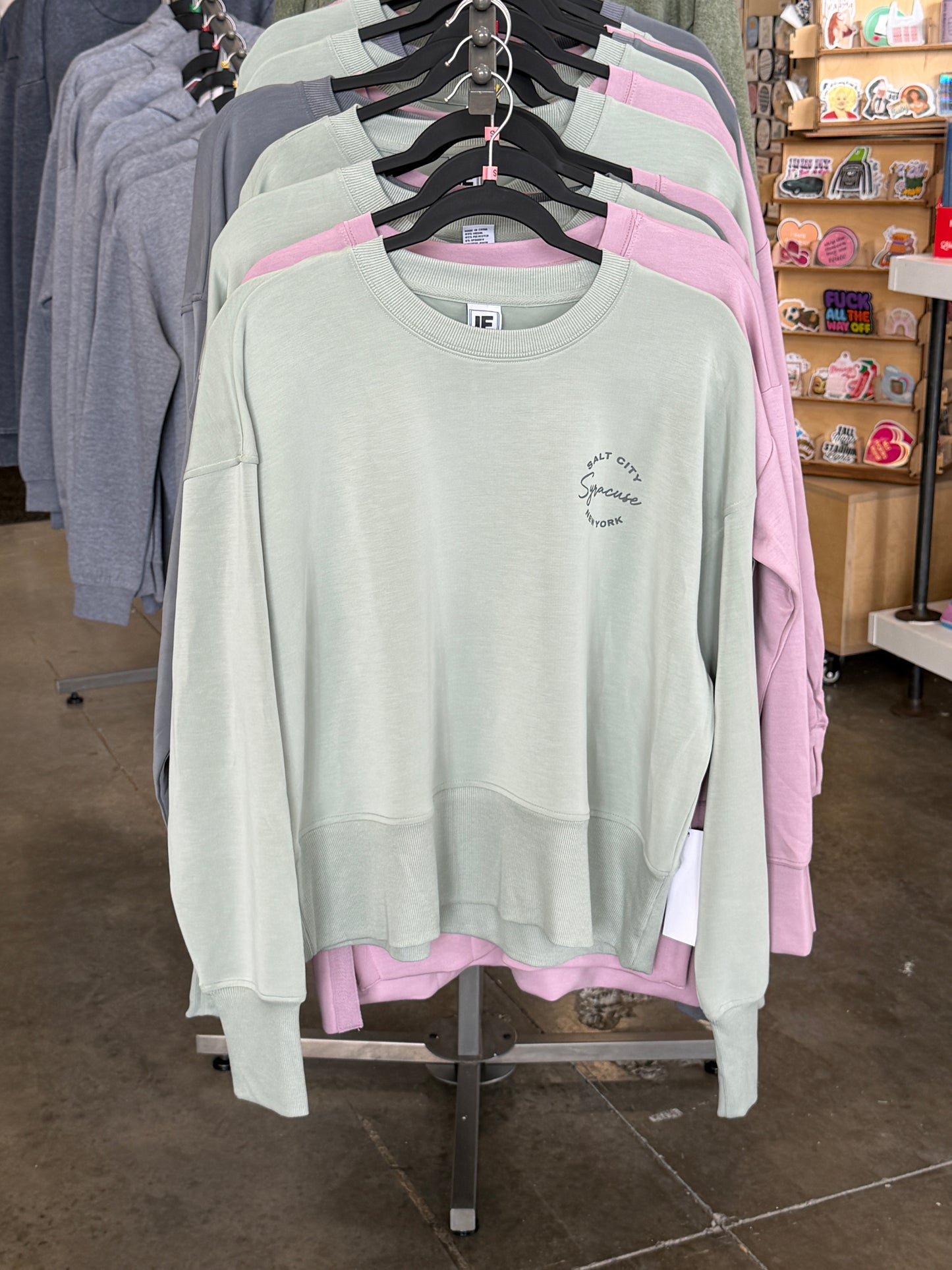 Womens Sage Super Soft Crew