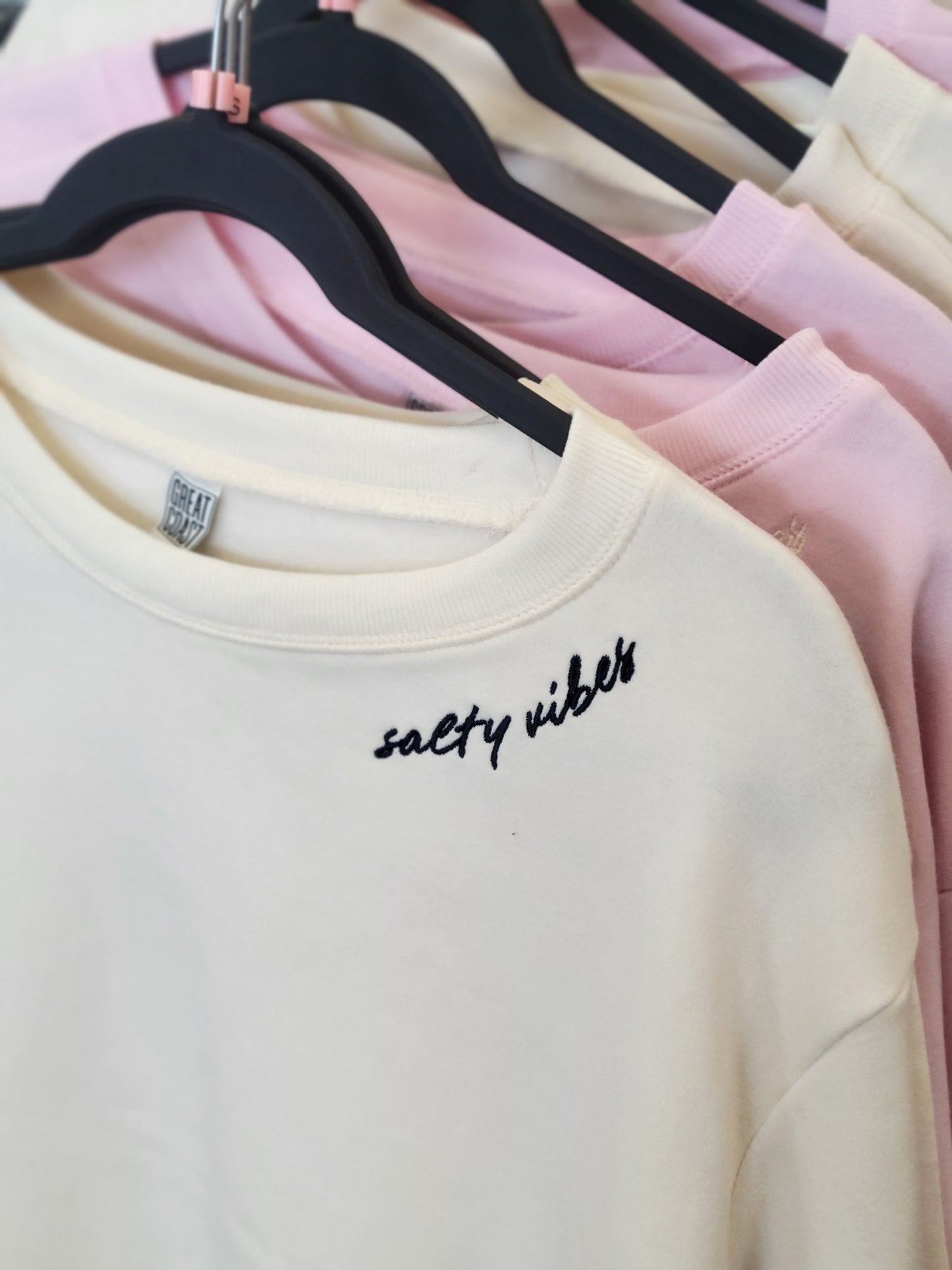 Salty Vibes Cream Crewneck