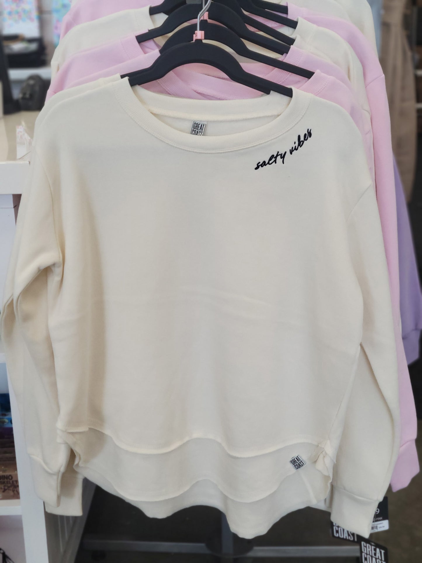 Salty Vibes Cream Crewneck