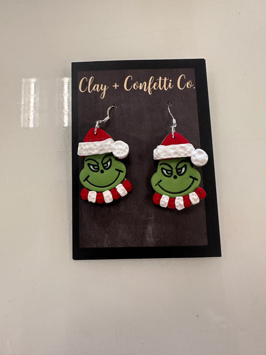 Grinch Dangles with Scarf