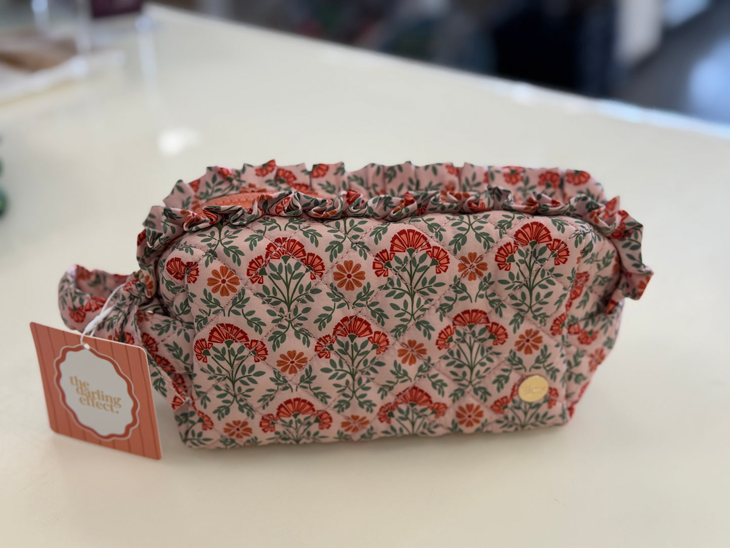 Essential Quilted Cosmetic Pouch