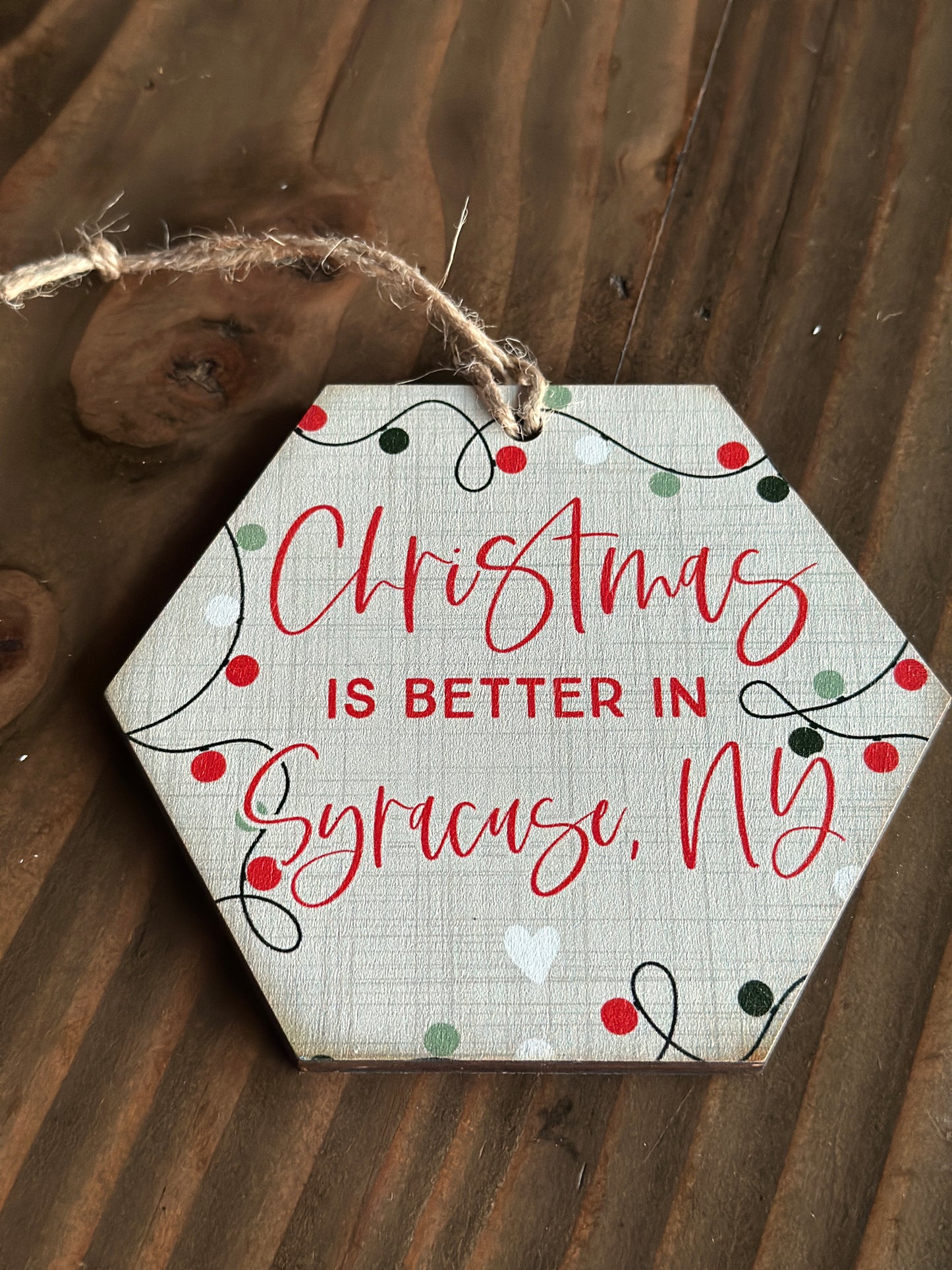 Custom Syracuse Style Christmas Ornaments