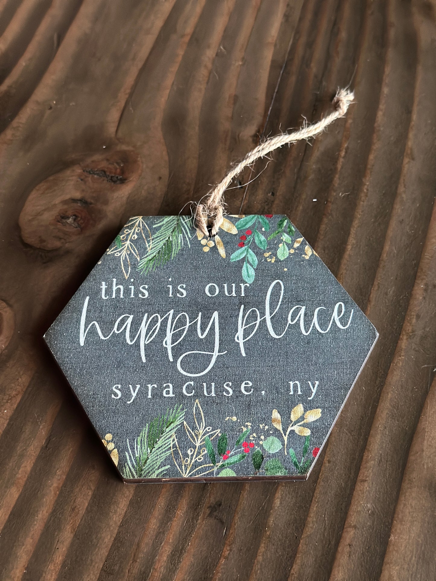 Custom Syracuse Style Christmas Ornaments