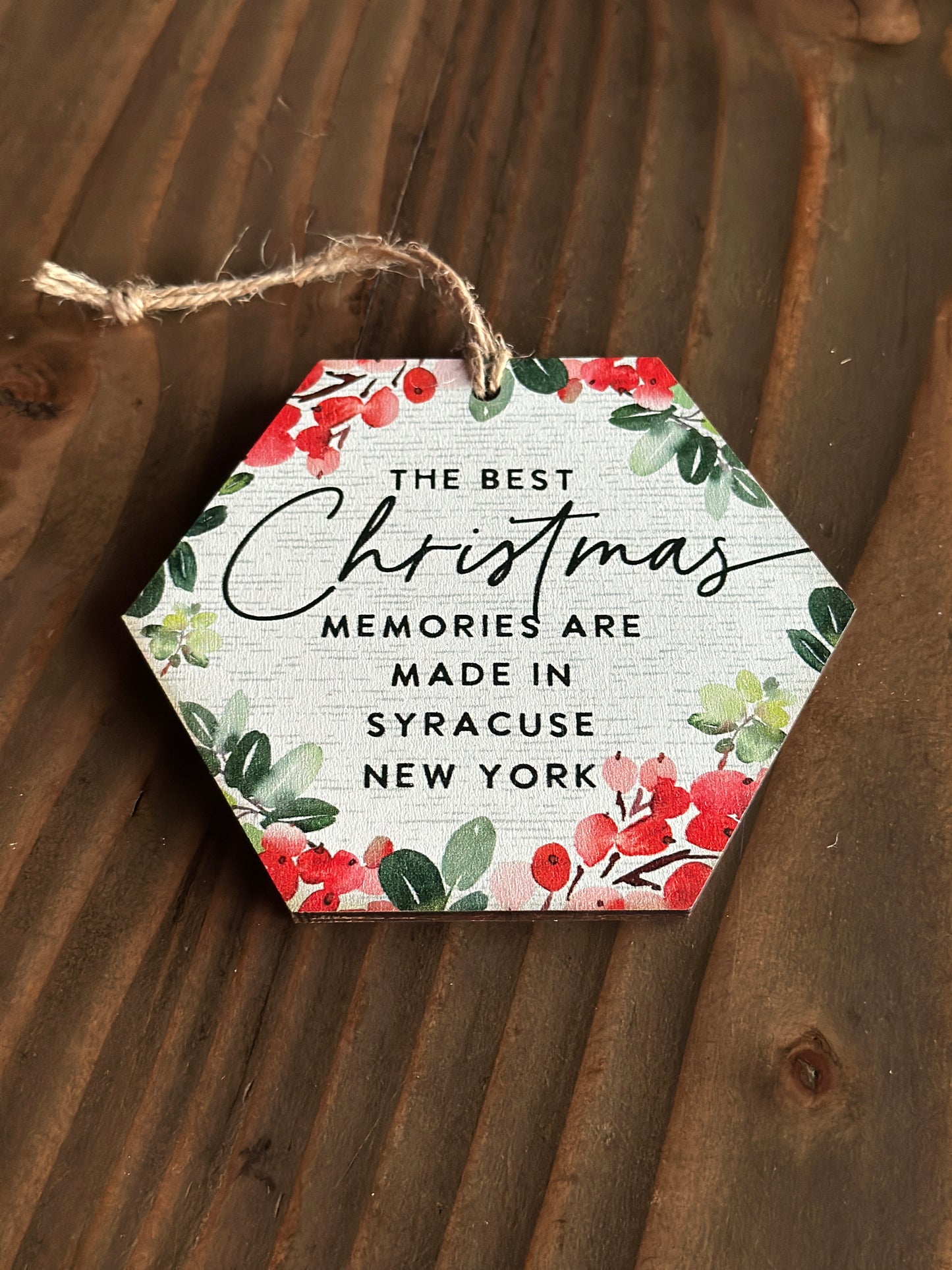 Custom Syracuse Style Christmas Ornaments