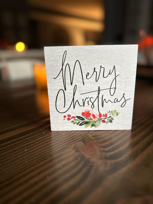 Merry Christmas Holly Wood Sign