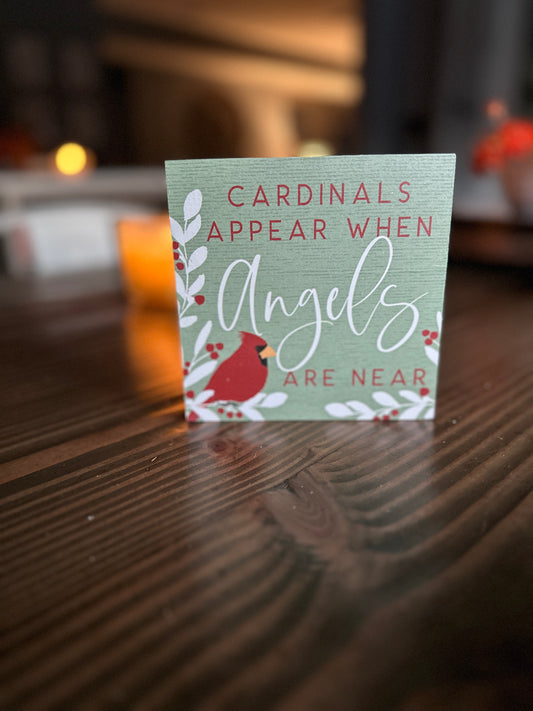 Angels Cardinal Wood Sign