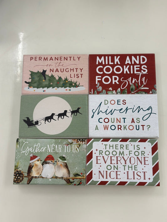 Christmas Block Signs