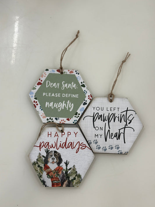 Wooden Pet Christmas Ornaments
