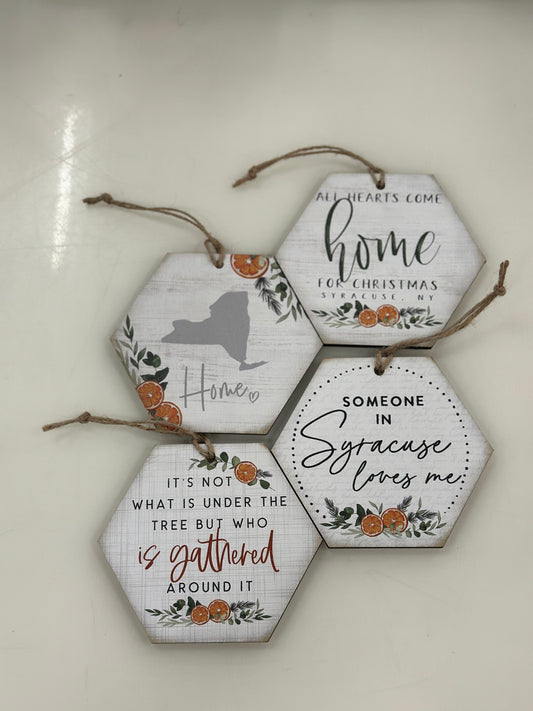 Syracuse Sweet Oranges Christmas Ornaments