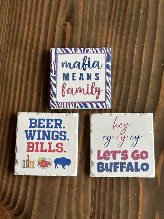 Buffalo Bills Inspired Coasters