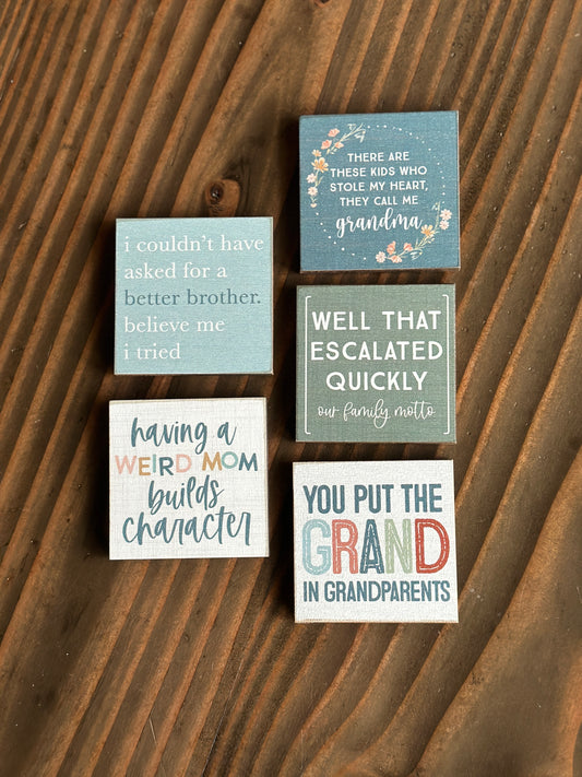 Family Square Magnets