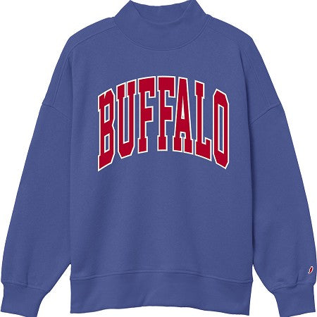 Royal Blue Buffalo Mock Neck