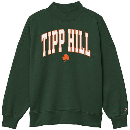 Tipp Hill Dark Green Mock Neck