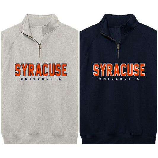 Cuse White 1/4 Zip Fleece