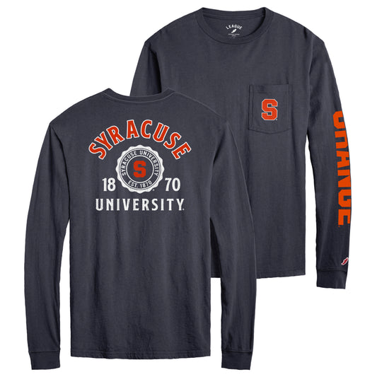 Navy Syracuse  Orange Long Sleeve