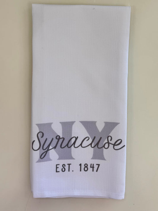 Neutral Syracuse NY Tea Towel