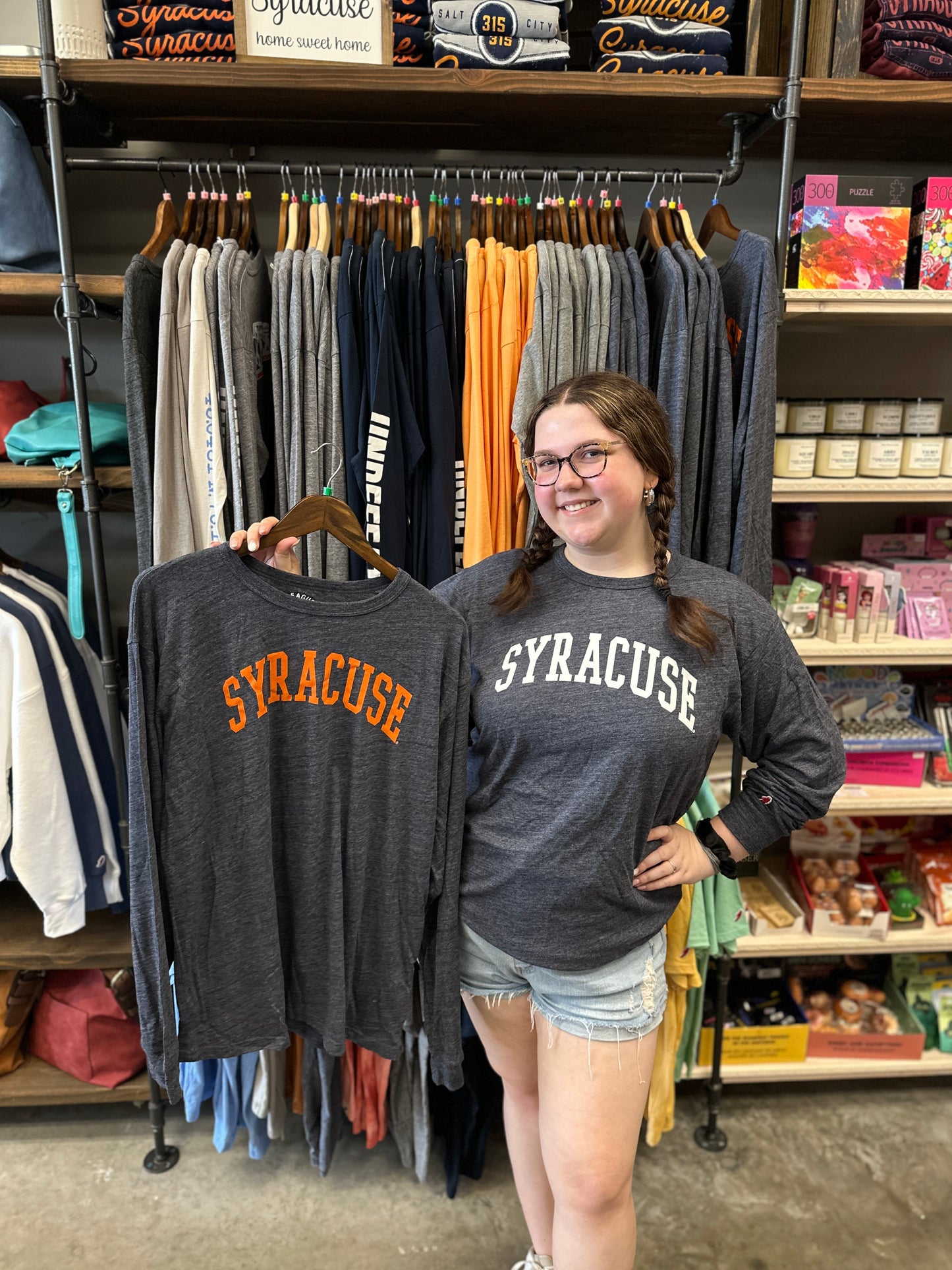 Long Sleeve Blue Syracuse Tee