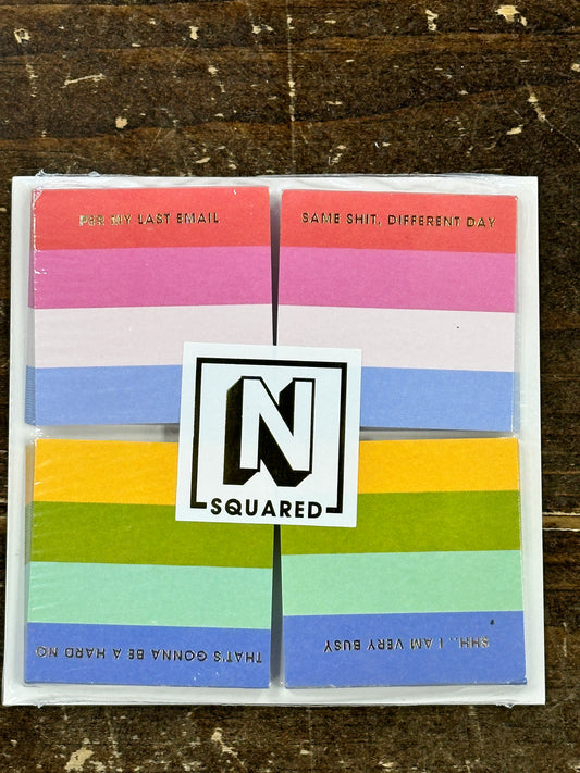 Striped Squared Mini Notepad