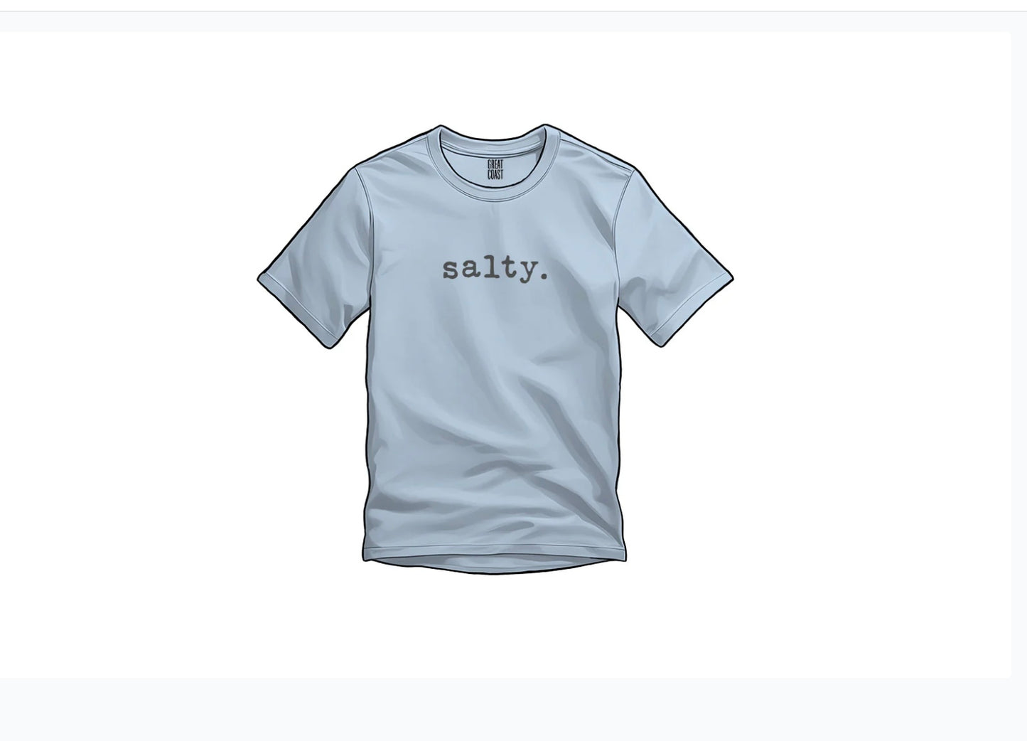 Salty Short Sleeve XLL Coastal Blue