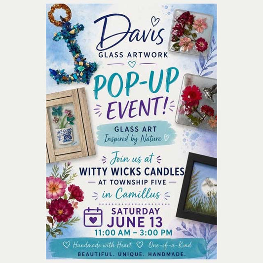 Davis Glass Artwork Pop Up @ Witty Wicks