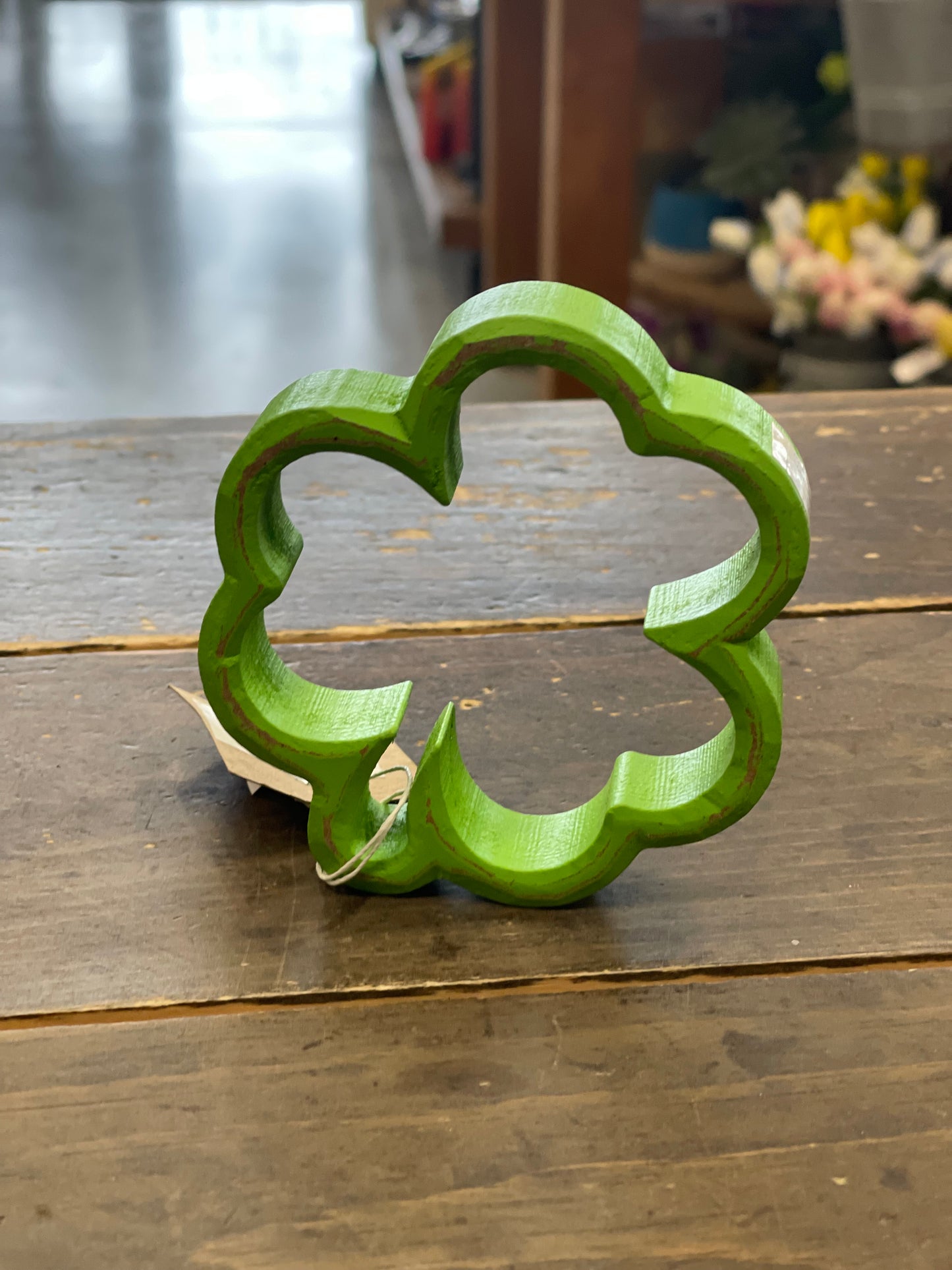 Wooden Green Shamrock