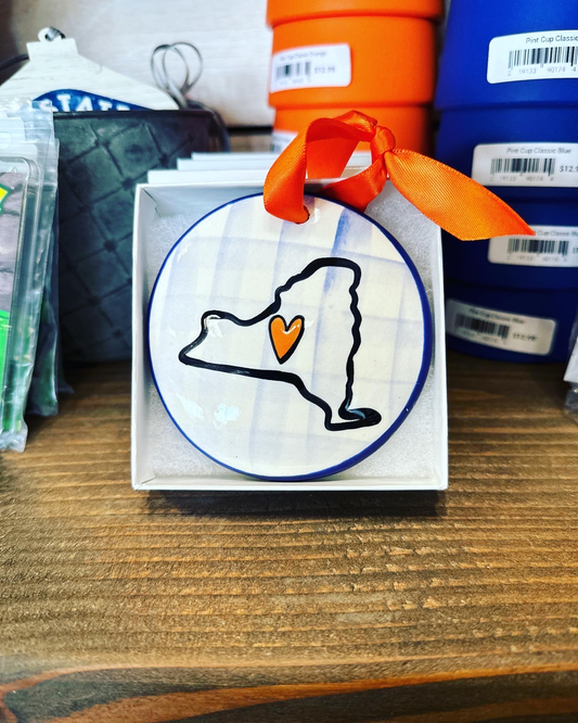 New York State With Orange Heart